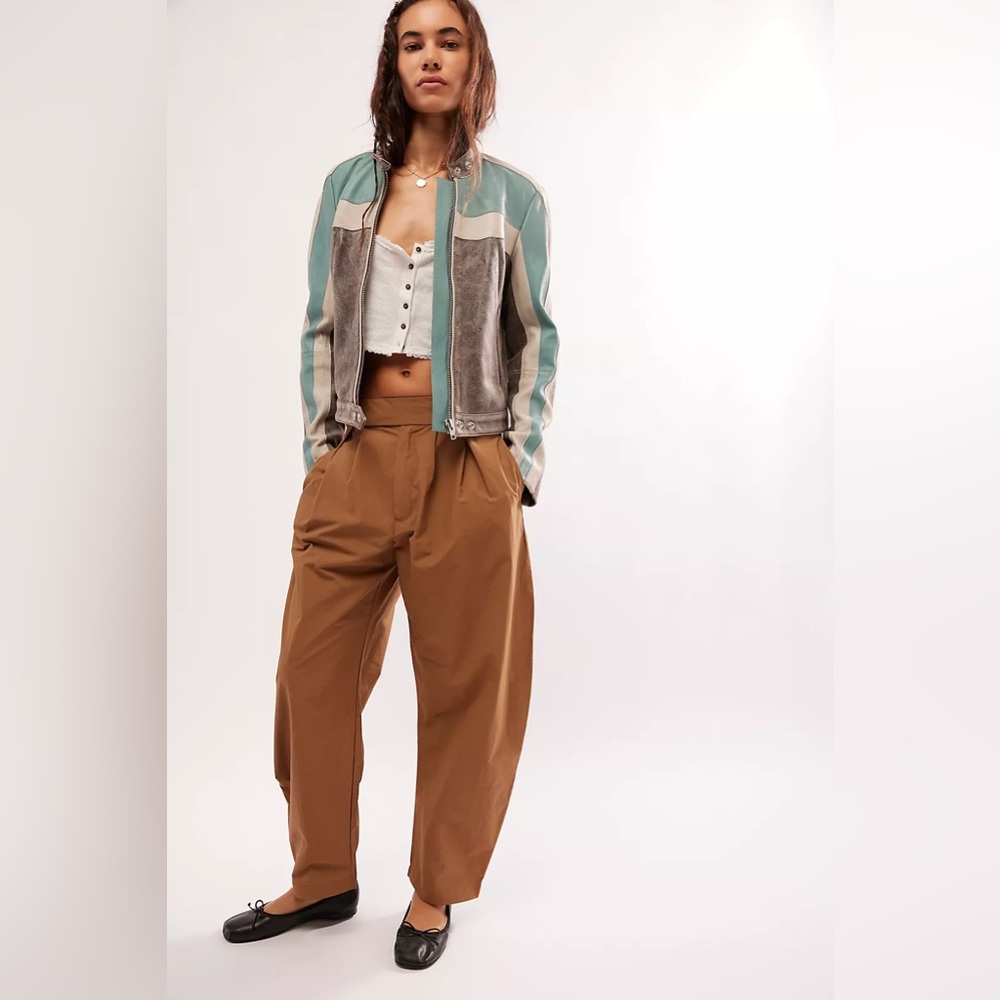 Free People Gabriette Barrel Trouser in Rubber